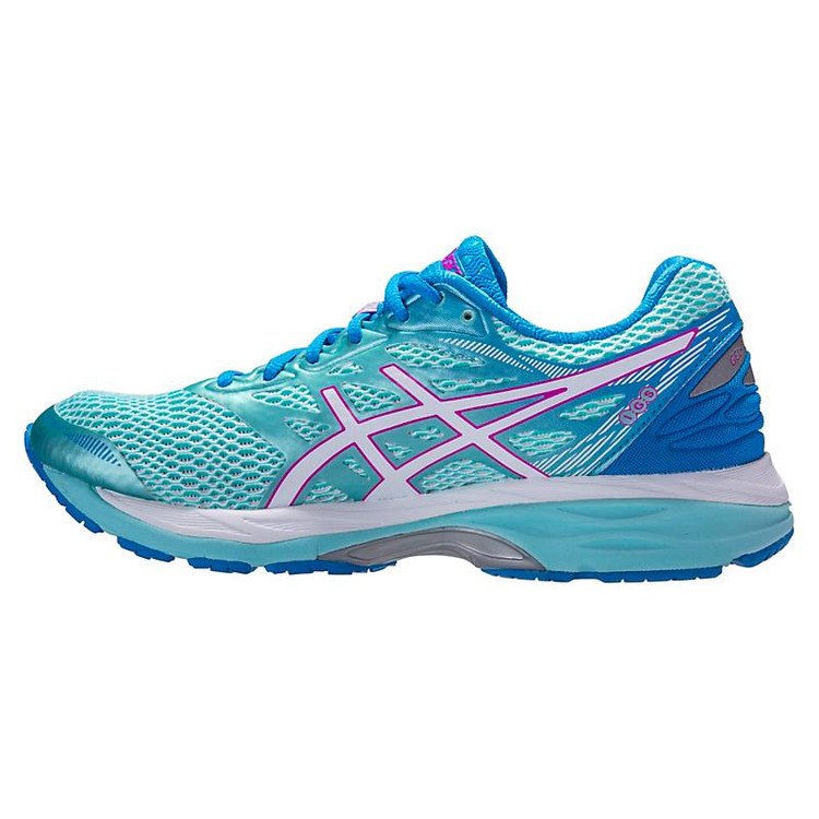 asics women's gel cumulus 18 running shoes - aqua blue/lavender/blue