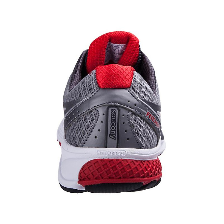 saucony ride 9 mens shoes greycharcoalred