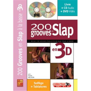 NELSON FRANK - 200 GROOVES EN SLAP EN 3D + CD