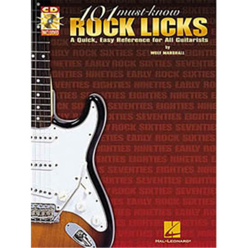 MARSHALL WOLF - 101 MUST KNOW ROCK LICKS TAB. + CD
