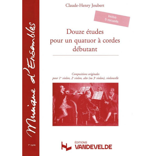 Claude-henry Joubert - Etudes (12) - Quatuor A Cordes (materiel) Claude-henry Joubert - Etudes (12) - Quatuor A Cordes (materiel)