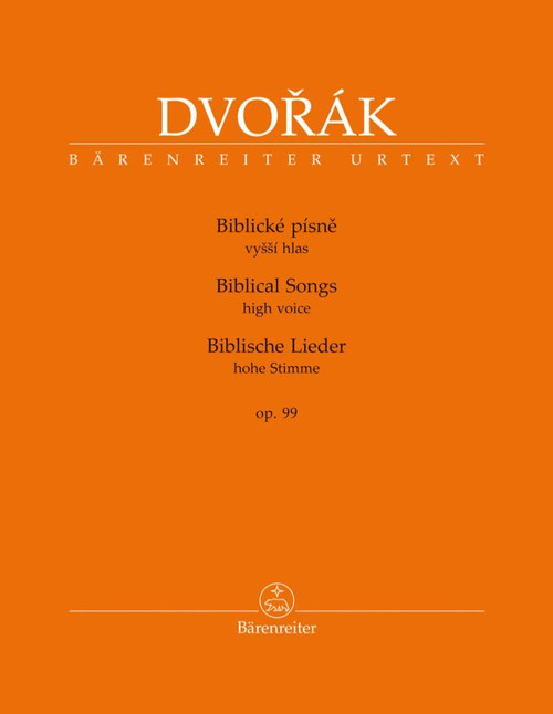 DVORAK ANTON - CHANTS BIBLIQUES OPUS 99 - VOIX HAUTE ET PIANO