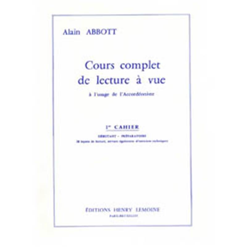 Alain Abbott - Lecture A  Vue Vol.1 - Accordeon