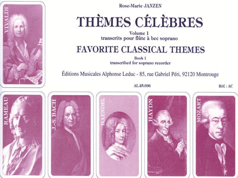 Janzen Rose-marie - Themes Celebres Volume 1 - Flute A Bec Soprano