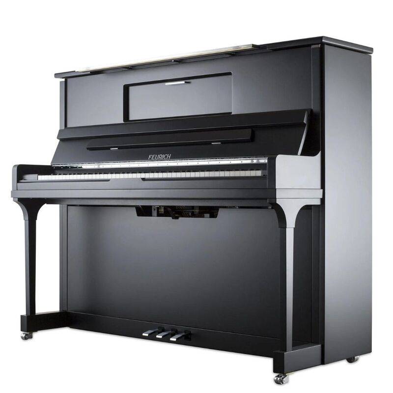 Piano Droit Feurich 123 - Vienna - Noir Chrome