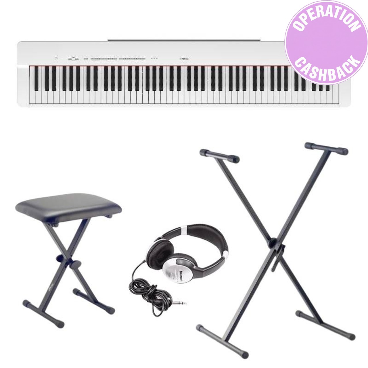 Piano Numérique Portable Yamaha P-225 WH Pack