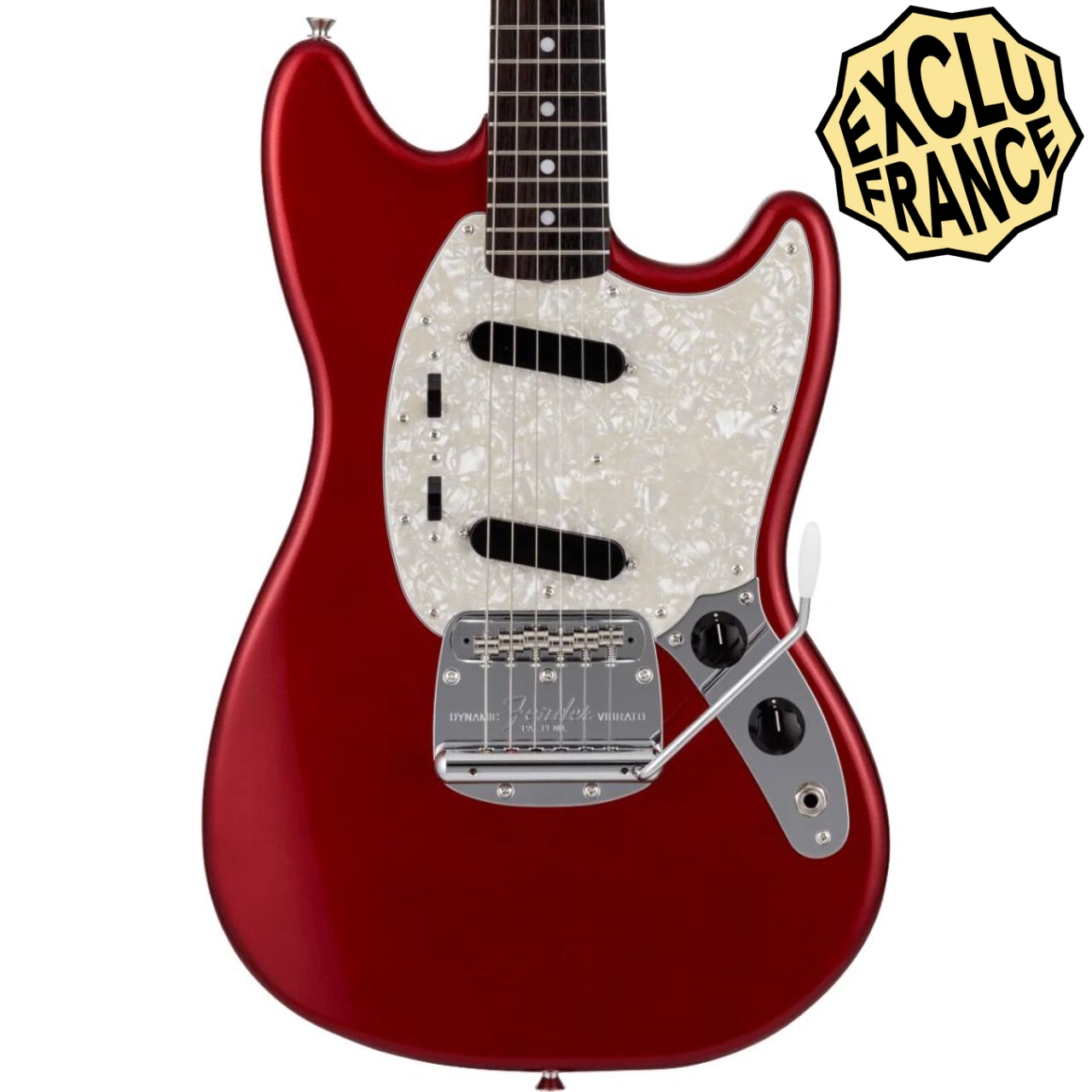 Guitare Electrique Fender Made in Japan Traditional 70's Mustang - Candy Apple Red (Exclu)