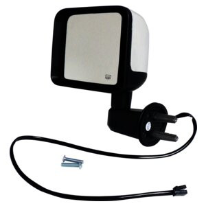 Crown Automotive 68249845AC Left Power, Heated, Manual Folding Mirror for 2015-2018 Jeep JK Wrangler w/ LHD, Chrome, Sold Individually