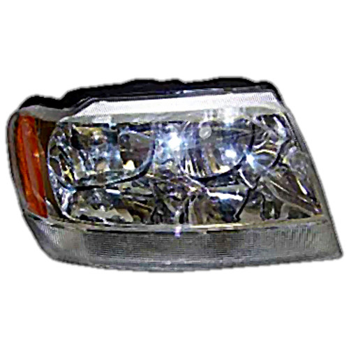 Crown Automotive 55155576AE Right Headlight for Select 2001-2004 WG Grand Cherokee w/ LHD w/ Sport & Premium Packages, Does Not Include