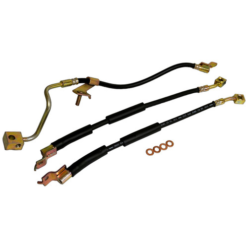 Crown Automotive BHK3 Brake Hose Kit for 1997-2006 Jeep TJ Wrangler, Includes Left & Right Front & Rear Hoses and Washers