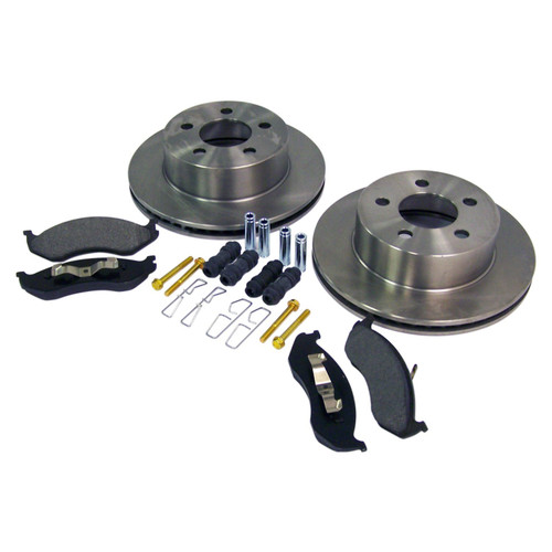 Crown Automotive 5016434K Front Disc Brake Service Kit for 1999-2006 Jeep TJ Wrangler, 1999-2001 XJ Cherokee w/ 1-Piece Cast Rotor