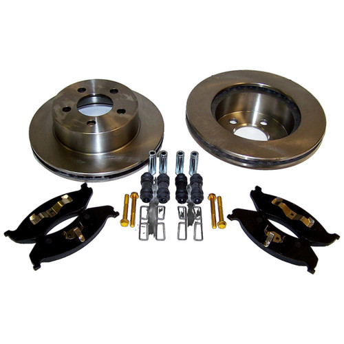 Crown Automotive 5016434K Front Disc Brake Service Kit for 1999-2006 Jeep TJ Wrangler, 1999-2001 XJ Cherokee w/ 1-Piece Cast Rotor