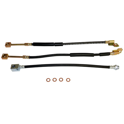 Crown Automotive BHK4 Brake Hydraulic Hose Kit Front & Rear Left & Right - Fits 1987-1989 Jeep YJ Wrangler