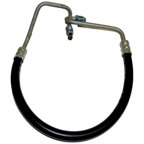 Crown Automotive 52087902AB Power Steering Pressure Hose for 1997-2002 Jeep TJ Wrangler w/ LHD, w/ 4.0L Engine - Black, Silver Metal, Rubber