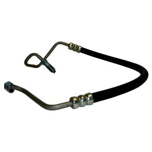 Crown Automotive 52087902AB Power Steering Pressure Hose for 1997-2002 Jeep TJ Wrangler w/ LHD, w/ 4.0L Engine - Black, Silver Metal, Rubber