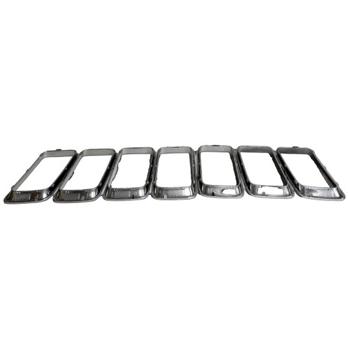 Crown Automotive 68285652AA Brushed Platinum Grille Insert Set for 2015-2016 Jeep WK Grand Cherokee - Platinum Plastic