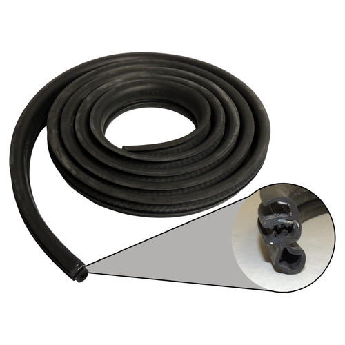 Crown Automotive 55135958AJ Rear Door Weatherstrip for 1999-2004 WJ, WG Grand Cherokee, Left or Right - Black Rubber, Sold Individually