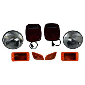 Crown Automotive LK7 Light Master Kit for 1998-2003 Jeep TJ Wrangler, Includes Headlights, Side Marker Lights, Parking Lights, and Tail