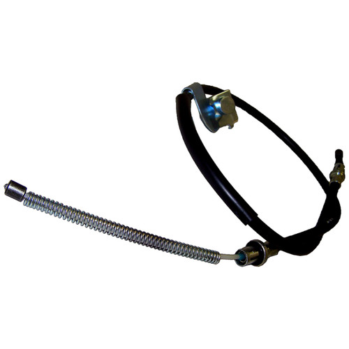 Crown Automotive 52005387 Right Rear Parking Brake Cable for 1993-1996 ZG Grand Cherokee w/ Rear Drum Brakes - Black Plastic, Rubber, Steel