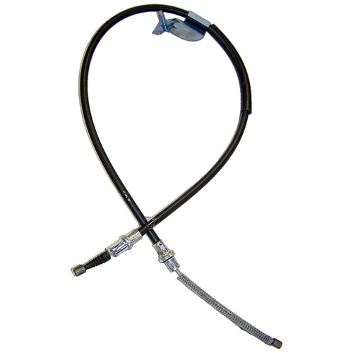 Crown Automotive 52005387 Right Rear Parking Brake Cable for 1993-1996 ZG Grand Cherokee w/ Rear Drum Brakes - Black Plastic, Rubber, Steel