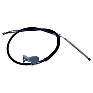 Crown Automotive 52005387 Right Rear Parking Brake Cable for 1993-1996 ZG Grand Cherokee w/ Rear Drum Brakes - Black Plastic, Rubber, Steel