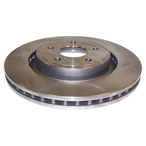Crown Automotive 5290733AB Front Brake Rotor for 2006-2010 Jeep WK Grand Cherokee w/ SRT8 Package - Silver Cast Iron, Sold Individually