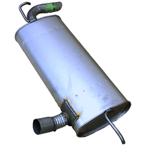 Crown Automotive 52059937AI Exhaust Muffler for 2007-2018 Jeep JK Wrangler w/ 3.8L Gas or 2.8L Diesel Engines - Silver Steel