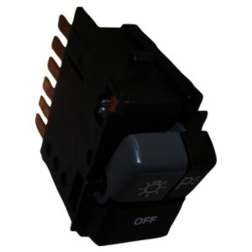 Crown Automotive 56001861 Headlight Switch for 1986-1991 Jeep J-Series - Black, Gray Metal, Plastic, Sold Individually