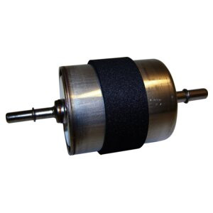 Crown Automotive 52005131 Fuel Filter for 1993-1996 Jeep ZJ Grand Cherokee w/ 4.0L, 5.2L Engines - Black, Silver Metal, Plastic