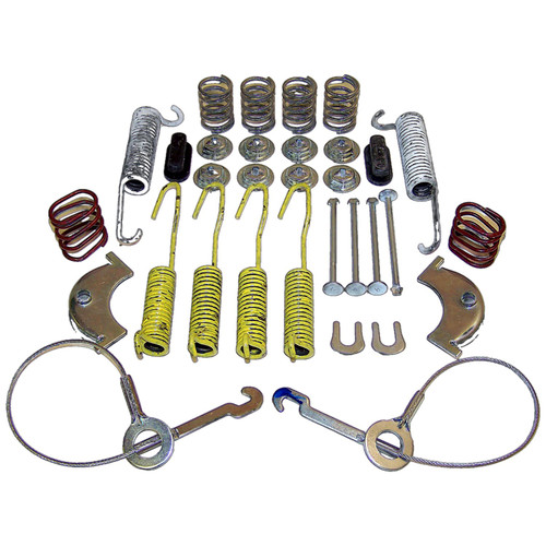 Crown Automotive 4636778 Rear Drum Brake Hardware Kit for Jeep 1986 CJ-7, CJ-8 w/ 10" x 1.75" Drums, 1987-1995 YJ Wrangler, 1987-1990 XJ