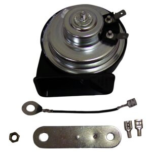 Crown Automotive 56007191AC Low Pitch Horn for Jeep 1993-1998 ZJ Grand Cherokee or 1997-2001 XJ Cherokee - Black, Silver Metal, Plastic