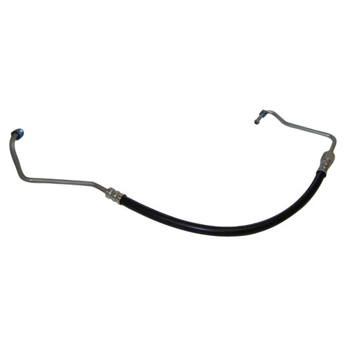 Crown Automotive 52040123 Power Steering Pressure Hose for 1987-1990 Jeep YJ Wrangler w/ 2.5L Engine - Black, Silver Metal, Rubber