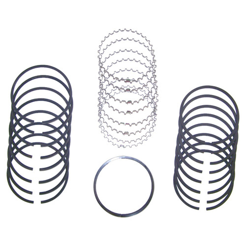 Crown Automotive J3208067 .010 Oversized Piston Ring Set for 1970-1991 Jeep SJ, J-Series w/ 5.9L Engine, For 8 Pistons - Metal