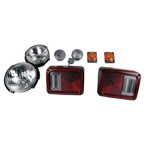 Crown Automotive LK10 Light Master Kit for 2014-2018 Jeep JK Wrangler, Includes Headlights, Side Marker Lights, Parking Lights, and Tail