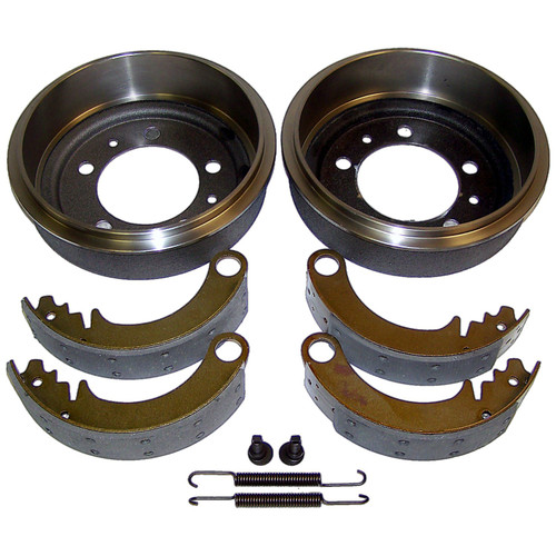 Crown Automotive 808770KE 9" Drum Brake Service Kit Jeep MB, CJ-2A, CJ-3A, M38, Front or Rear, Includes 2 Drums, 1 Shoe & Lining, and All