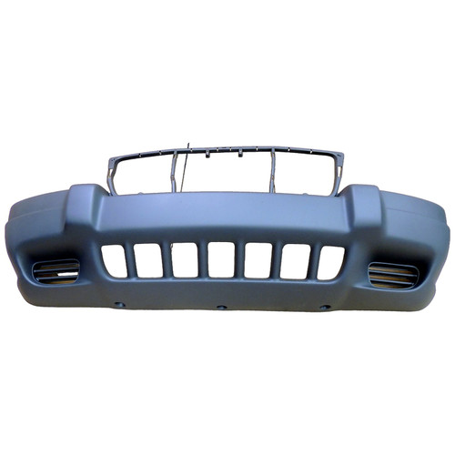 Crown Automotive 5EU79HS5 Front Fascia for 1999-2001 Jeep WJ Grand Cherokees w/ Laredo Package w/o Fog Lamps, Gray Textured