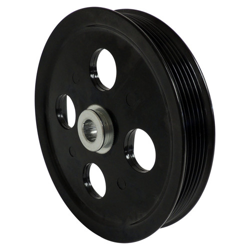 Crown Automotive 53032956AA Power Steering Pump Pulley for 2007-2011 Jeep JK Wrangler w/ 3.8L Engine - Black Steel, Sold Individually
