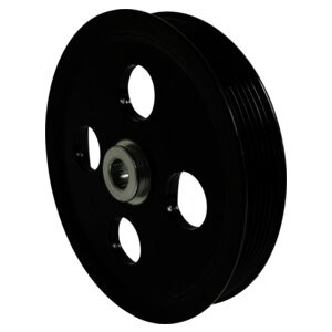 Crown Automotive 53032956AA Power Steering Pump Pulley for 2007-2011 Jeep JK Wrangler w/ 3.8L Engine - Black Steel, Sold Individually