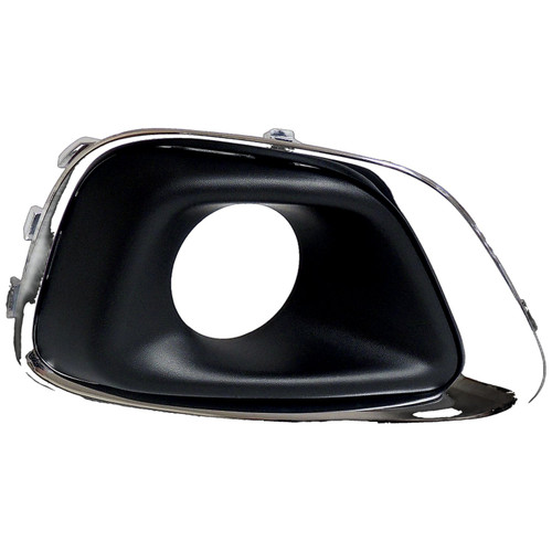 Crown Automotive 68213205AA Left Chrome Fog Lamp Bezel for 2014-2017 Jeep MK Compass - Black, Chrome Plastic, Sold Individually