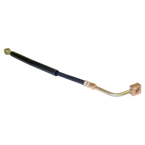 Crown Automotive J5363908 Front Left Brake Hose for 1982-1986 Jeep CJ-7, CJ-8 - Black, Zinc Metal, Rubber, Sold Individually