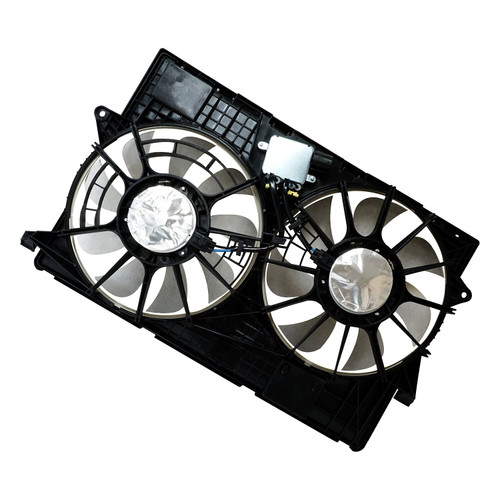 Crown Automotive 68164091AF Cooling Fan Assembly for Jeep 2014-2018 KL Cherokee w/ 3.2L Engine w/o Heavy Duty Cooling - Black Plastic, Steel