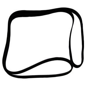 Crown Automotive 4612277 Accessory Drive Belt for 1993-1995 ZJ Grand Cherokee w/ 4.0L Engine w/ A/C, 97" Long, 6 Ribs - Black Rubber
