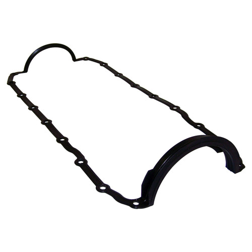 Crown Automotive 53005650 One Piece Oil Pan Gasket for 1994-1998 Jeep ZJ, ZG Grand Cherokee w/ 5.2L Engine - Black Metal, Silicone