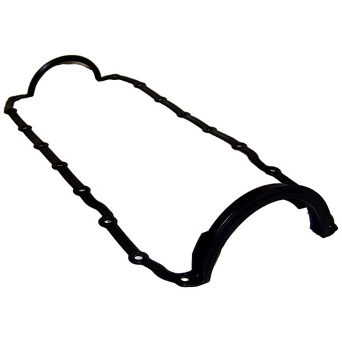 Crown Automotive 53005650 One Piece Oil Pan Gasket for 1994-1998 Jeep ZJ, ZG Grand Cherokee w/ 5.2L Engine - Black Metal, Silicone
