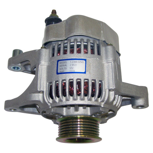 Crown Automotive 56041822AA Alternator for Select 1999-00 Jeep TJ Wrangler and XJ Cherokee, 117 Amp - Metal, Sold Individually