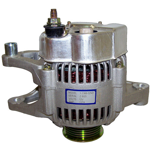 Crown Automotive 56041822AA Alternator for Select 1999-00 Jeep TJ Wrangler and XJ Cherokee, 117 Amp - Metal, Sold Individually