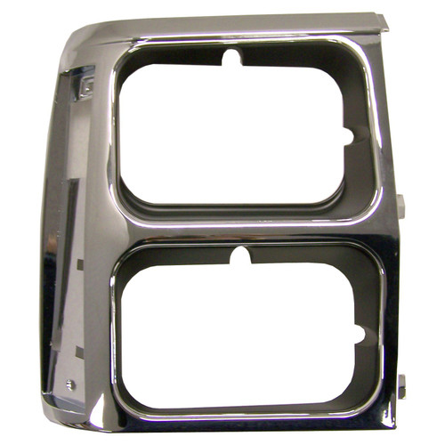Crown Automotive 55008046 Right Dual Headlight Bezel for 1984-1990 Jeep XJ Cherokee, Plastic, Black & Chrome - Black, Chrome Plastic