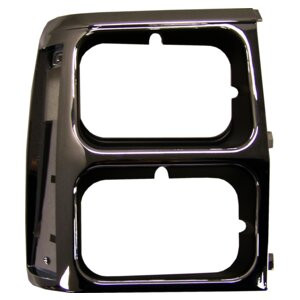 Crown Automotive 55008046 Right Dual Headlight Bezel for 1984-1990 Jeep XJ Cherokee, Plastic, Black & Chrome - Black, Chrome Plastic