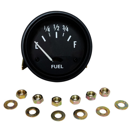 Crown Automotive 640763 12-Volt Fuel Gauge for 1941-1956 Jeep MB, CJ-2A, CJ-3A, CJ-3B Models, 2" Diameter, Features Black Face and Black