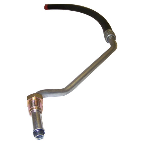 Crown Automotive 52089169AE Power Steering Pressure Hose for 03-06 Jeep TJ Wrangler w/ LHD, w/ 4.0L Engine - Black, Silver Metal, Rubber